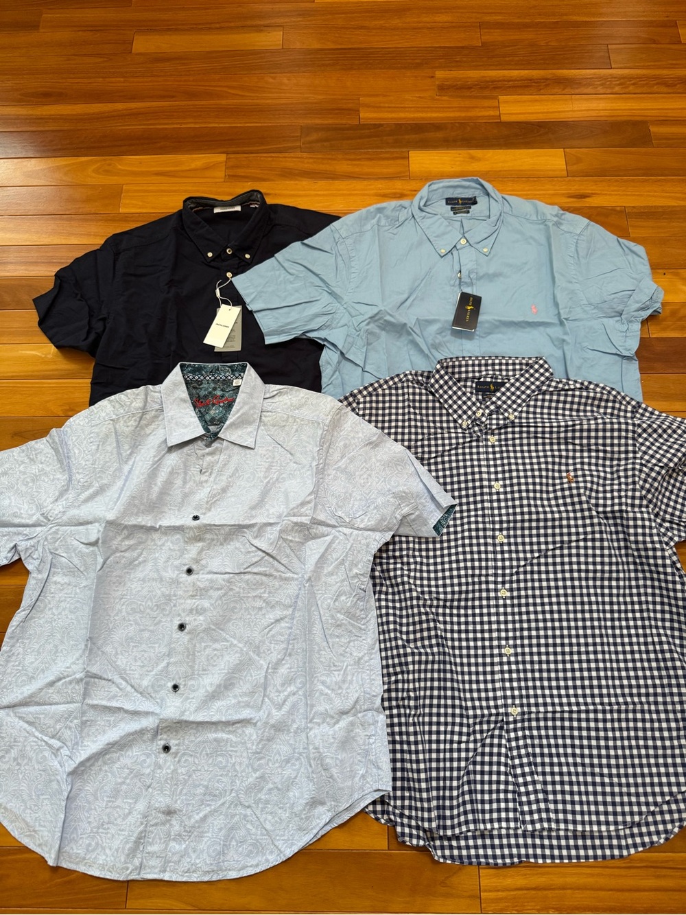 Robert Graham Light Blue Paisley Short-Sleeve Button-Down Shirt